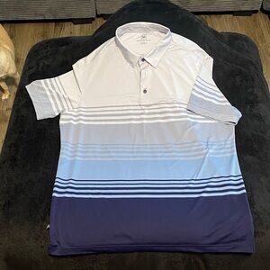 Callaway Men's Polo Shirt - White and Blue Gradient